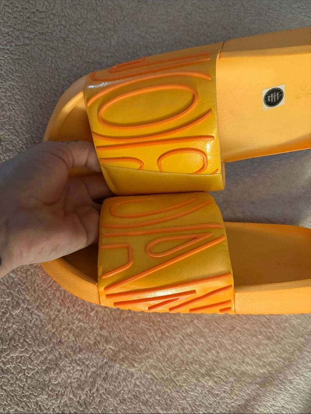 Jordan Bright Orange Slide Sandals men’s 10